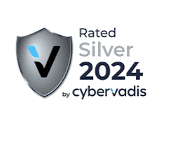 CyberVadis Silver 2024, scored 861/1000, rated Mature