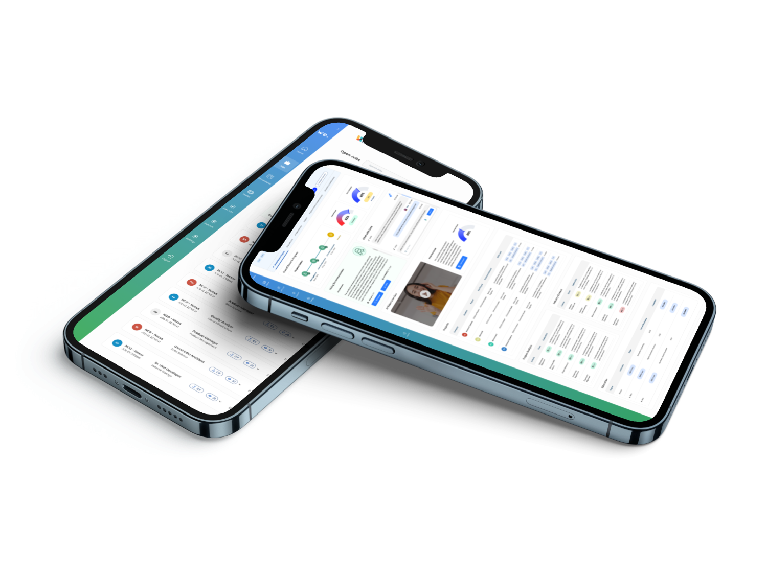 Welocity open jobs and candidate profile on mobile
